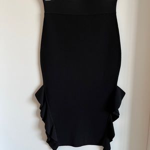 OPENING CEREMONY Black Side Ruffle Skirt